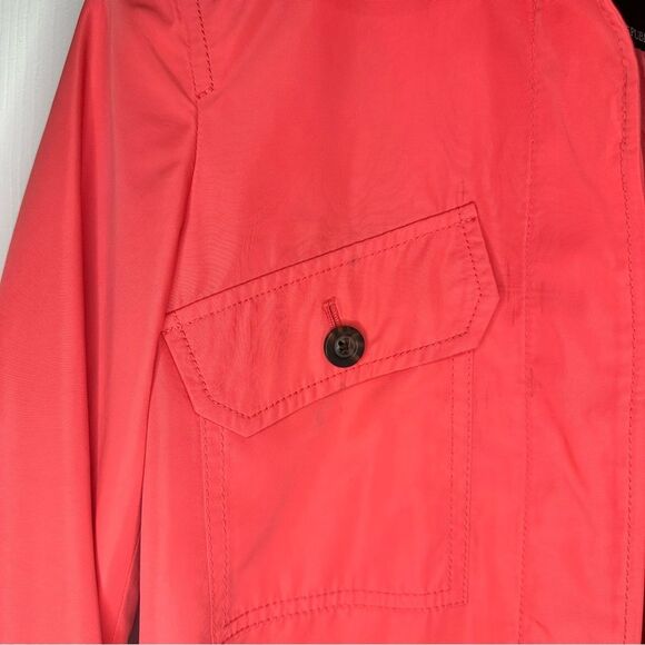 Banana Republic Women's Vibrant Cropped Utility Jacket in Fire Coral - Size XS - Picture 5 of 8